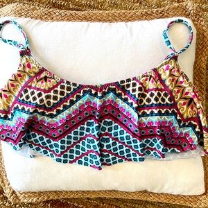 3/$15 BECCA multi color swim top Large